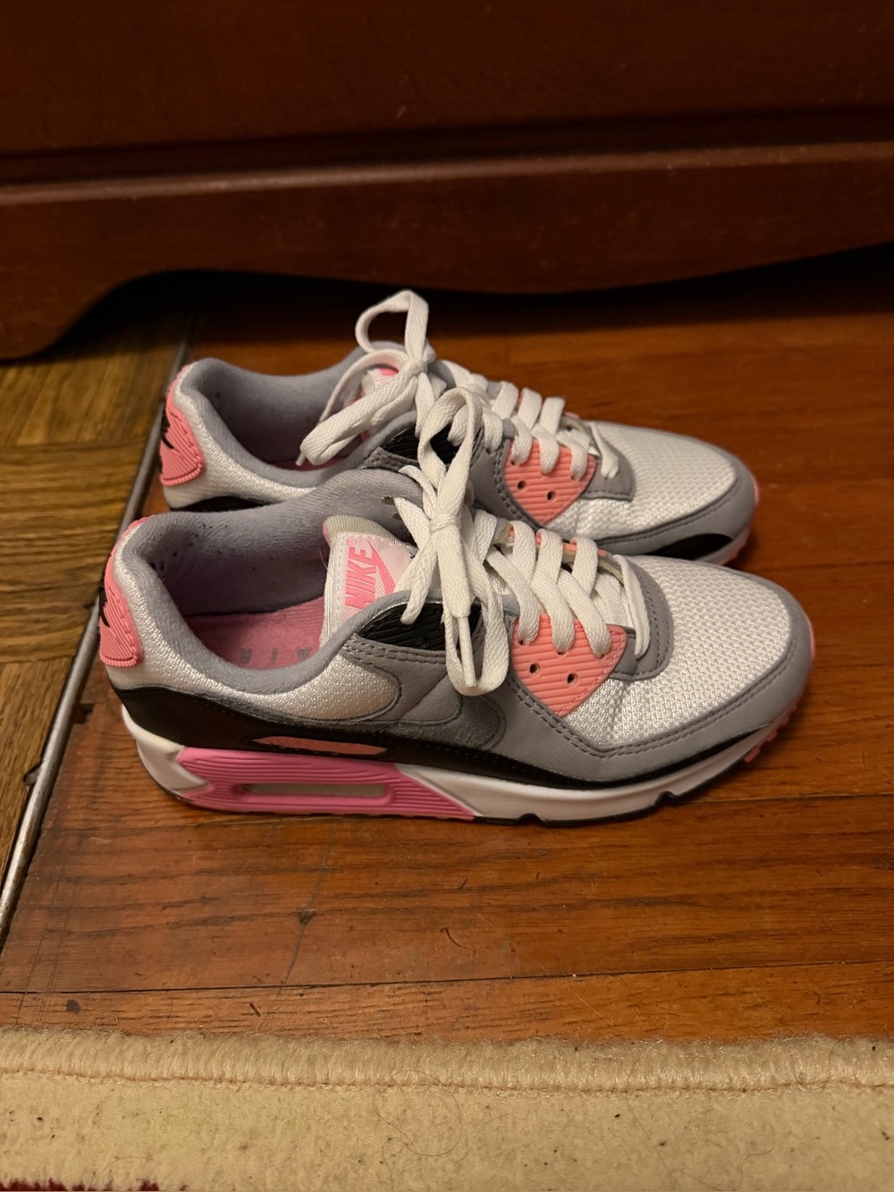 Nike air max 90 pink and white sneakers